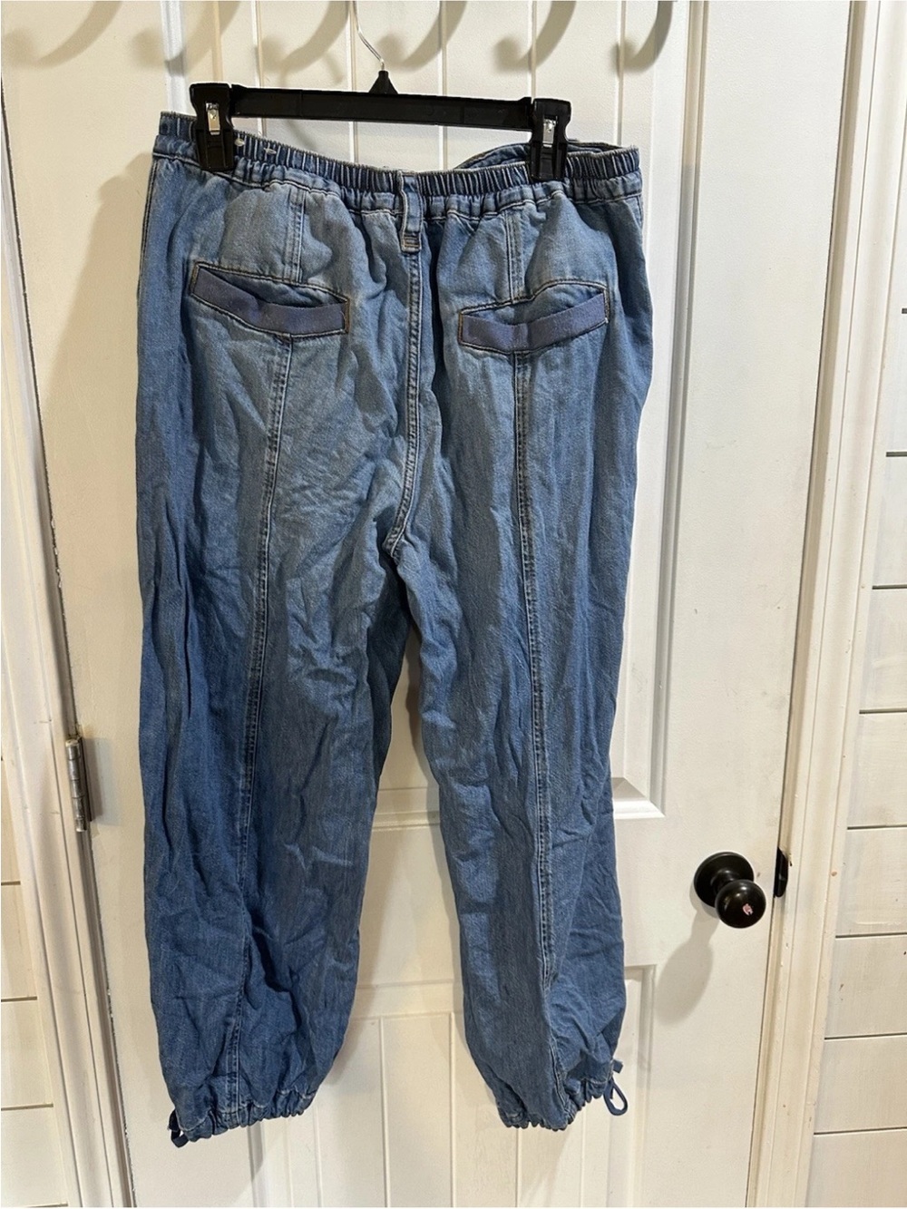 Pilcro Light Blue Boyfriend Drawstring Cuff Jeans - Picture 5 of 8